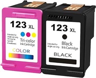 SanSeCai Remanufactured for HP 123 Ink Cartridge Replacement for HP123 123XL Ink Cartridge for HP DeskJet 1110 1111 1112 2130 2132 2134 Officejet 3830 3831 3832 3834 Printer