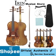 IRIN Violin 4/4 Acoustic Violin Spruce Solid Wood Fiddle with Case Bow Strings Shoulder Rest Cloth V