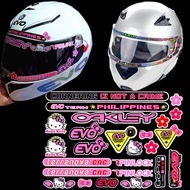 Motorcycles Helmet Sticker For EVO Helmet Visor Reflective Hello Kitty Yamaha Nmax155NMAX V2&amp;V3 2020/2021/2022/2023 Aerox S Xmax Sniper 2023  Accessories  Xmax Side Mirror Stickers