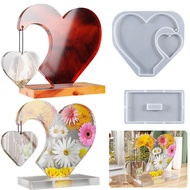 Love Heart Picture Frame Pendulum Pedestal Base Silicone Mold DIY Crystal Epoxy Resin Mold