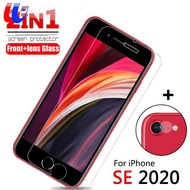 9H protective glass for iphone se 2020 se2 2-in-1 tempered glass camera lens film screen protector on aifon se 2nd safety glass