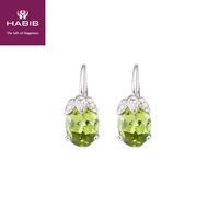 HABIB Haruna Peridot Diamond Earring in 750/18K White Gold