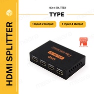 MEGRA HDMI Splitter 1 Input x 2 Output / 1 Input x 4 Output FHD (1x2 Splitter HDMI / 1x4 Splitter HD