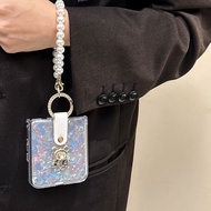 for Motorola Moto Razr 60 Pro Razr 60 Ultra Razr 50Ultra 5G Transparent Ring Bracelet Chain Hard PC 