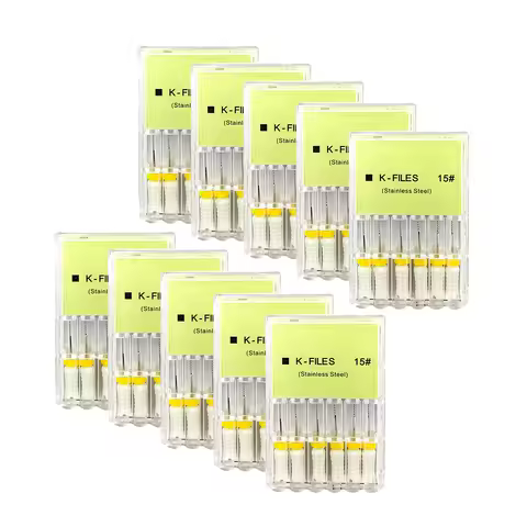 10boxes Dental K Files Hand Use 8# 10# 15# Stainless Dental K-File 21mm/25mm/31mm files Root Canal E
