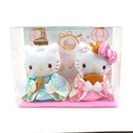 Japan Sanrio - Hello Kitty 日版 日本港版 女兒節 毛公仔 一對裝 娃娃 裝飾 擺設 玩偶 布偶 凱蒂貓 吉蒂貓 KT