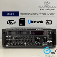 [Bluetooth /Optical /HDMI] Black Spider BSK-213 2x 150W 8 Ohm Karaoke Amplifier for 10" Karaoke Spea