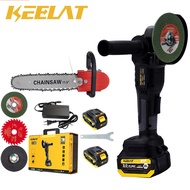KEELAT SG 288VF Cordless Angle Grinder Electric Chainsaw Wood Cutting Rechargeable Battery Brushless