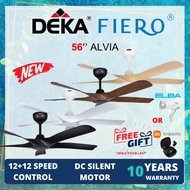 【 FREE SHIPPING + GIFT 】  DEKA  FIERO ALVIA 56" Premium DC Motor 24 Speed ceiling Fan with remote co