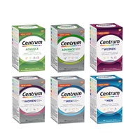 Centrum Multivitamin Supplement, Centrum Advance & Centrum Advance 50+ box of 100 tablets, men women