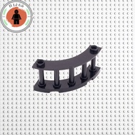 New black 4x4x2 curved railing MOC tiles