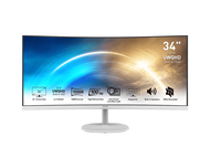 MONITOR (จอมอนิเตอร์) MSI PRO MP341CQW - 34 VA 2K 100Hz CURVED WH BY COMCOM