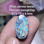 Turquoise agate stone piruz viruz virus firus firuz persian old shiny porcelain