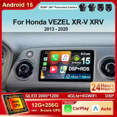 Android 15 Carplay Auto For Honda Vezel HR - V HRV HR V XRV 2013-2019 Car Radio Multimedia Video Pla