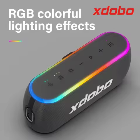XDOBO X8 III 60W RGB Light Bluetooth Speaker Wireless Column TWS Stereo Subwoofer Sound Box Support 