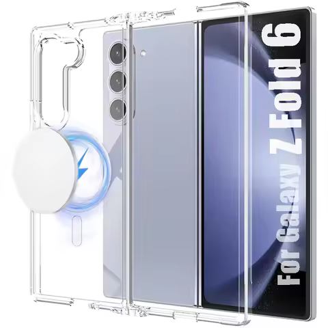 Ultra Slim Transparent Case for Samsung Galaxy Z Fold 6 Shockproof Magnetic Phone Cases for Z Fold6
