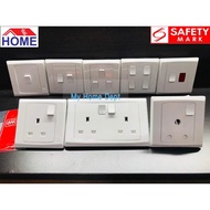 MK 1/2/3/4 Gang 1 Way /13A /20A light power on/off Switch/Socket/ Single/ Double Base