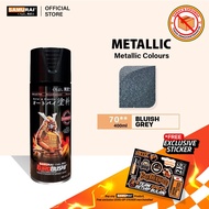 Samurai 070 Bluish Grey Metallic Colour - Aerosol Coating Spray Paint for Automotive Car Motorcycle