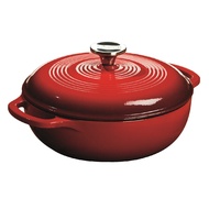 [Trả góp 0%] Lodge - Nồi gang phủ men màu đỏ