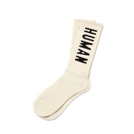 HUMAN MADE LOGO SOCKS Font White HUMAN-288