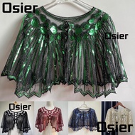 OSIER Shawl Beaded Fashion 1920s Wedding Sequin Deco
