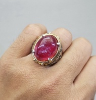 Batu Cincin Permata Asli Merah Delima Ruby