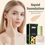 Lightweight Liquid Foundation Matte Cream Smooth Long Oil Control Full Foundation Face B2m1