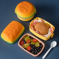 Cute Creative Burger Type Bento Box Fruit Box Lunch Box Children Primary School Students Lunch Candy