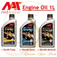 MEAUSU ENGINE Oil FULLY SYNTHETIC 5W40 10W40 20W50 SEMI SYNTHETIC MINERAL 1L Minyak Hitam