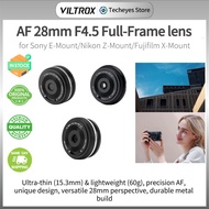 VILTROX 28mm F4.5 Full-Frame Autofocus Pancake Lens – Compatible with Sony E-Mount / Fujifilm X-Moun