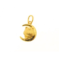 CHOW TAI FOOK 999 Pure Gold Zodiac Tiger Pendant - Crescent Moon R28691