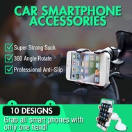 Car Smartphone Holder Single Double Air frame plus airframe+ steering wheel Grab n Hold with one hand Mount GPS Handphone Mobile Portable Car Holder big opening
