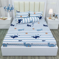 (Xả Kho) Bộ Ga Gối Mẫu GẤU DÂU - GẬY vải Cotton Poly Ga giường Nhiều Kích Thước M2/M6/M8/2M2 (được c