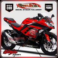 BISA COD Decal Stiker Ninja 250 Fi Full Body Motif Pata Warna Merah