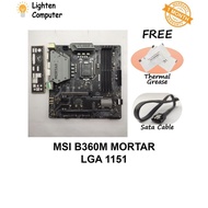 【USED】 MSI B360M MORTAR Motherboard | B360 | LGA 1151 | Intel 8th, 9th Gen Intel | mATX Micro ATX