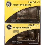 GE Halogen H4651 square Glass Headlights 2pcs