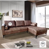 [FREE INSTALLATION] [homeehomee] 2 SEATER + LSHAPE SOFA 7 FEET (PVC) / SOFA MURAH PVC