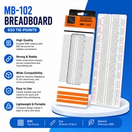 Solderless Breadboard 830 Hole  16.5cm x 5.5cm Model:MB-102