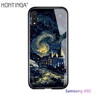 เคสแข็งพิมพ์ลาย A01ปลอกสำหรับ Samsung A14 Hontinga A10S กาแลคซี A02S A02แกน A03 A20S หลังกระจก A10 A11 A12 A13 A03S A04 5G 4G เคสโทรศัพท์