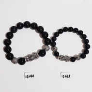 2026 💰一對價💰 情侶 黑曜石情侶手串鏈 純銀S999足銀空心立體貔貅銅錢球形珠 ［❤️ 情侶飾物 情侶飾品 男女朋友禮物］ 🔴訂製3天出Order   ❌不議價💰一套價💰Fixed Set   