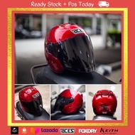 ( Red / Merah ) V2 Aces Premium R2 Motorcycle Helmet / Topi Keledar Motor / Helmet Murah