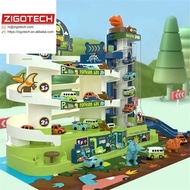 Dinosaur Car Entrance Adventure Parking Lot Building Boy Puzzle Track Train 3 Years Old 4 Year Old T