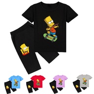 2026 E-commerce Children's Clothing Simpson Fashion Print Simpson Short-Sleeved T-Shirt Summer+Short
