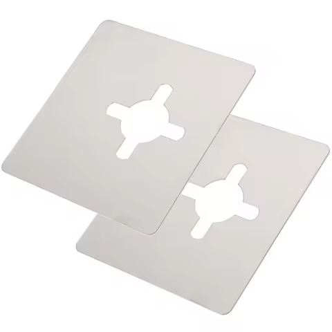 2 Pcs Stainless Steel Door Reinforcement Plate Hole Filler Repair Kit Door Strike Plate Deadbolt Cov