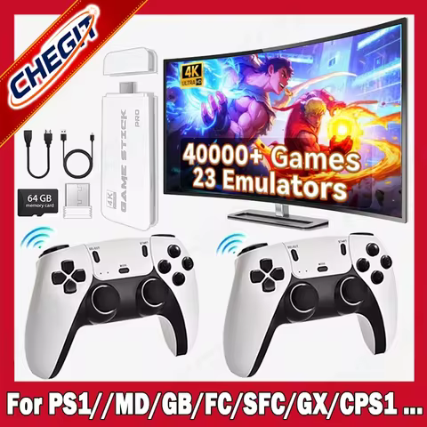 M15 4K TV Game Stick Built-in 3/40000+Classic Video Game Console 64G Wireless Handheld Game Player 2