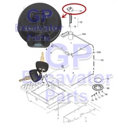 ZAXIS ZX200-5G / ZX330-5G / ZX350-5G HYDRAULIC EXCAVATOR FUEL TANK CAP W/KEY (YA00010024)