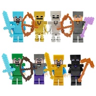 94% Praise Rate Minecraft Minifigures Compatible with Lego Building Blocks Assembling Puzzle Entity 