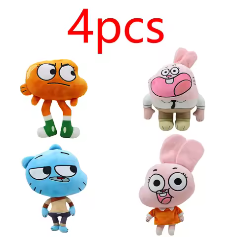 2026new hot 4pcs Arrival: World of Gumball - The Amazing World of Gumball Plush Toys Big Eyes Cat An