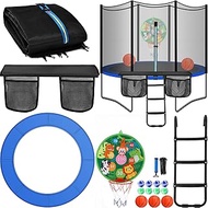 Gemscream Trampoline Accessories Kit, Trampoline Replacement Pad 14ft 6 Poles Trampoline Safety Net
