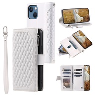 Network lattice Zipper Wallet PU flip leather phone case for Redmi 10 10A 10X 9 9A 9C 9AT 9i A1 A2 A